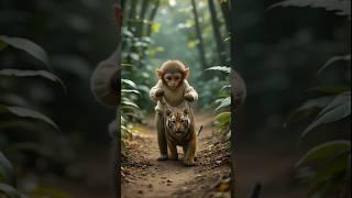 قصة القرد الذي ضحى بكل شيء من أجل أمه... لكن النهاية صادمة! #كرتوناطفال #animals #youtubeshorts