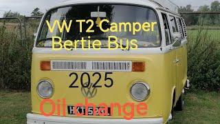 VW T2 bay window Camper Van oil Change (Bertie Bus)