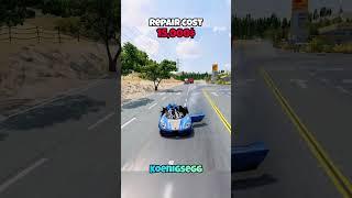 which car overtakes the truck and what is the repair cost? #beamng #beamngdrive #game #gaming #car