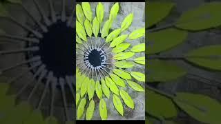 wall hanging flower design with earbuds #@sunita art and craft