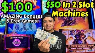 Yaamava Casino: $100 In 2 Random Slot Machines (Buffalo Gold & Dragon Trio)