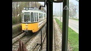 GT4 Stuttgart Tram 1993 cab view | Giebel Gerlingen | Führerstandsmitfahrt | SSB Linie 13