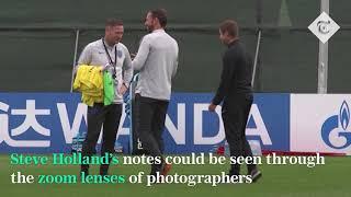 Steve Holland clutches his notes in Repino