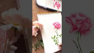 Flower Art | Watercolour Magic | Ayesha Nazneen #shorts #art #watercolor #painting