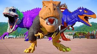 Captain America vs. Black Adam | SuperHero Dinosaurs Battle with Joker & Green Lantern