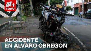 Vehículo impacta a motociclista y se da a la fuga en Álvaro Obregón - Las Noticias