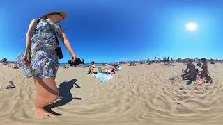 Beach Barceloneta | VR 360° Beach Walking | Look around Best Beaches | 23 June 2024 | 5.7K