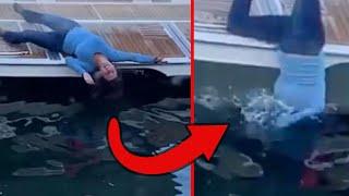 r/Entitledparents Idiotic Karen Falls Off a Boat!