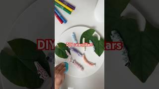 DIY moving caterpillars - they look so real!  #diycrafts #kidscrafts #cutecrafts
