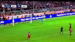 David Alaba Amazing Goal Bayern vs Arsenal!!!