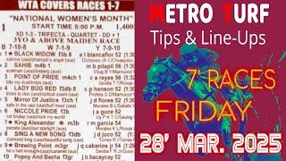 MMTCI LIVE RACING KARERA TIPS FOR FRIDAY | MARCH 28, 2025 | 5:00 PM START | 7 RACES