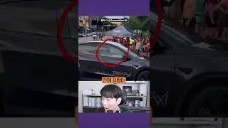 사람 없는 택시, '테슬라 로보택시' 실제 테스트중 #shorts
