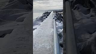 Ice Fishing At Lexington State Harbor / Michigan