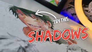 How to color Shadows in Anime Drawings | Water color Tutorial