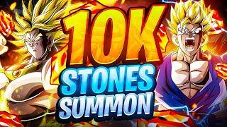 10,000+ STONES READY!! LR LSSJ Broly & Gohan Worldwide Part 2 Summons | DBZ Dokkan Battle