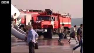 Plane catches fire on landing at Moscow's Vnukovo Airport