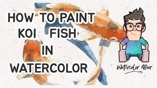 How to Paint Koi Fish in Watercolor (Step by Step Tutorial)