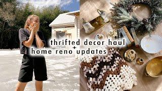 thrifted decor haul + home reno updates | XO, MaCenna Vlogs