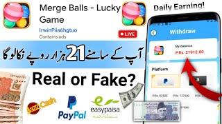 Earn 21910 Merge balls App | Merge balls full detail-real or fake | Merge balls Withdrawal proof