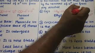 Difference between phenoxide ion and alkoxide ion