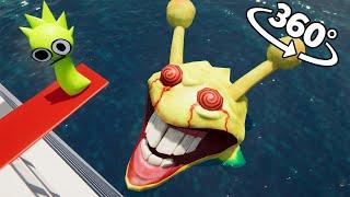FEAR OF HEIGHTS! 360°  FALL AND Giant Sprunki EATS YOU!