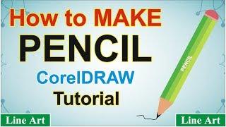 How to make pencil in corelDRAW tutorial line art  II Adnan Riaz