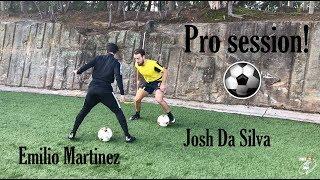 The most intense soccer session with Pro players Emilio Martinez & Josh De Silva - Joner 1on1