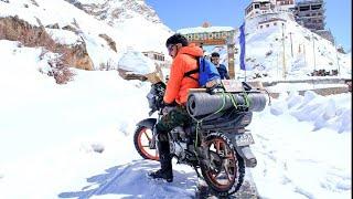 Winter spiti ️️️ Bajaj CT 100 | Nako Village to Kaza spiti  night ride @Lehexpress