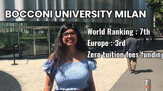 BOCCONI UNIVERSITY MILAN, World best University - Funding with zero tuition fees