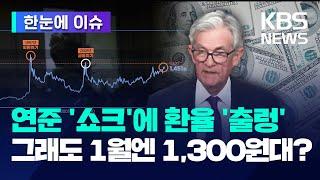 [한눈에 이슈] 연준 '쇼크'에 환율 '출렁'…그래도 1월엔 1,300원 대? / "금리 천천히 내린다" 미 연준 결정 이유는 - KBS 2024.12.20.