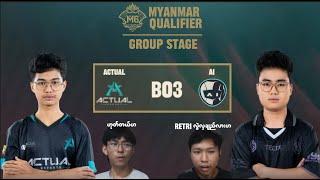 AI ESPORT VS ACTUAL ESPORT | M6 MYANMAR QUALIFIER | GROUP STAGE BEST OF 3