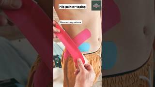 Kinesiology Taping technique for hip pain. Can be used for ribs as well!!  #sports #athlete #hip