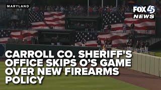 Baltimore Orioles' gun policy prompts sheriff to decline honor guard invitation