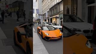 Brilliant Orange  Lamborghini Aventador SV in Central London