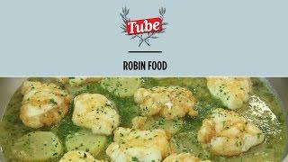 ROBINFOOD / Patatas en salsa verde con rape rebozado