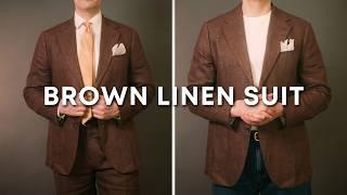 7 Brown Linen Suit Outfit Ideas