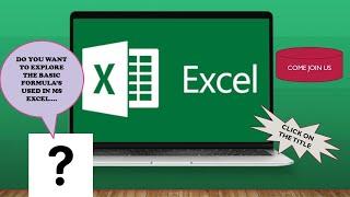 MS Excel  for Beginners Part 1- Basic Functions