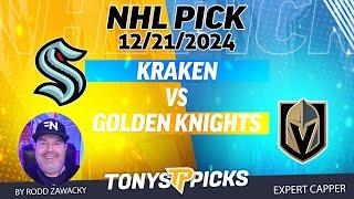 Seattle Kraken vs Vegas Golden Knights 12/21/24 NHL Pick Prediction