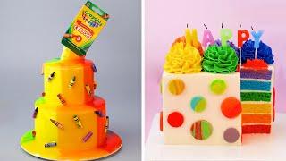 How To Make Cake Colortful Cake | Yummy Birthday Cake Hacks | Cake Lovers