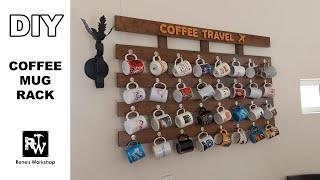 DIY Coffee Mug Rack For Wall | Simple Woodworking Project