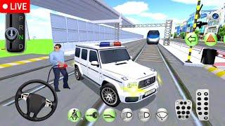 LIVE  3D Driving Class Simulation - Funny Police Officer Refuel His Car Gas Crazy Gameplay