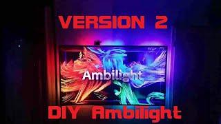 ++ VERSION 2 // 25€ Ambilight // AmbiBox RGB TEST // DIY // 4 Side´s // #V2 ++