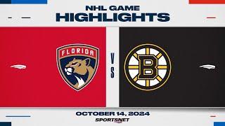 NHL Highlights | Panthers vs. Bruins - October 14, 2024