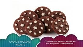 Cacao and hazelnut biscuits manufacturing - Italian breakfast food for distributor