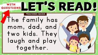 LET'S READ! | READING COMPREHENSION | PRACTICE READING SIMPLE ENGLISH FOR KIDS | TEACHING MAMA