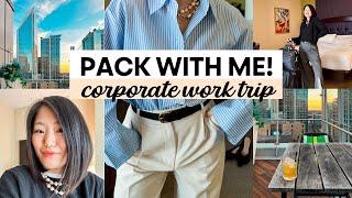 WORK OUTFITS // PACK WITH ME FOR A CORPORATE WORK TRIP