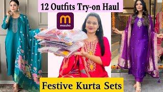 HUGE *Meesho* Festive wear kurta set Haul 🪔 | HUGE Tryon Haul | *Honest Review*