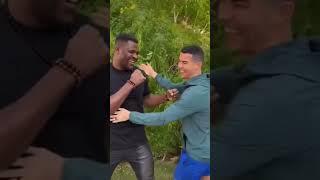 CR7 Face Off With Francis Nganou️ #heavyweight #goat #jokes #suiii #ppv #ufc #cristiano #p4p