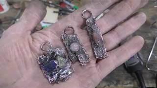 Electroforming Organics for Beginners (Bark Necklace)