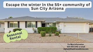 Escape the winter in the 55+ community of Sun City Arizona! Seasonal Rental